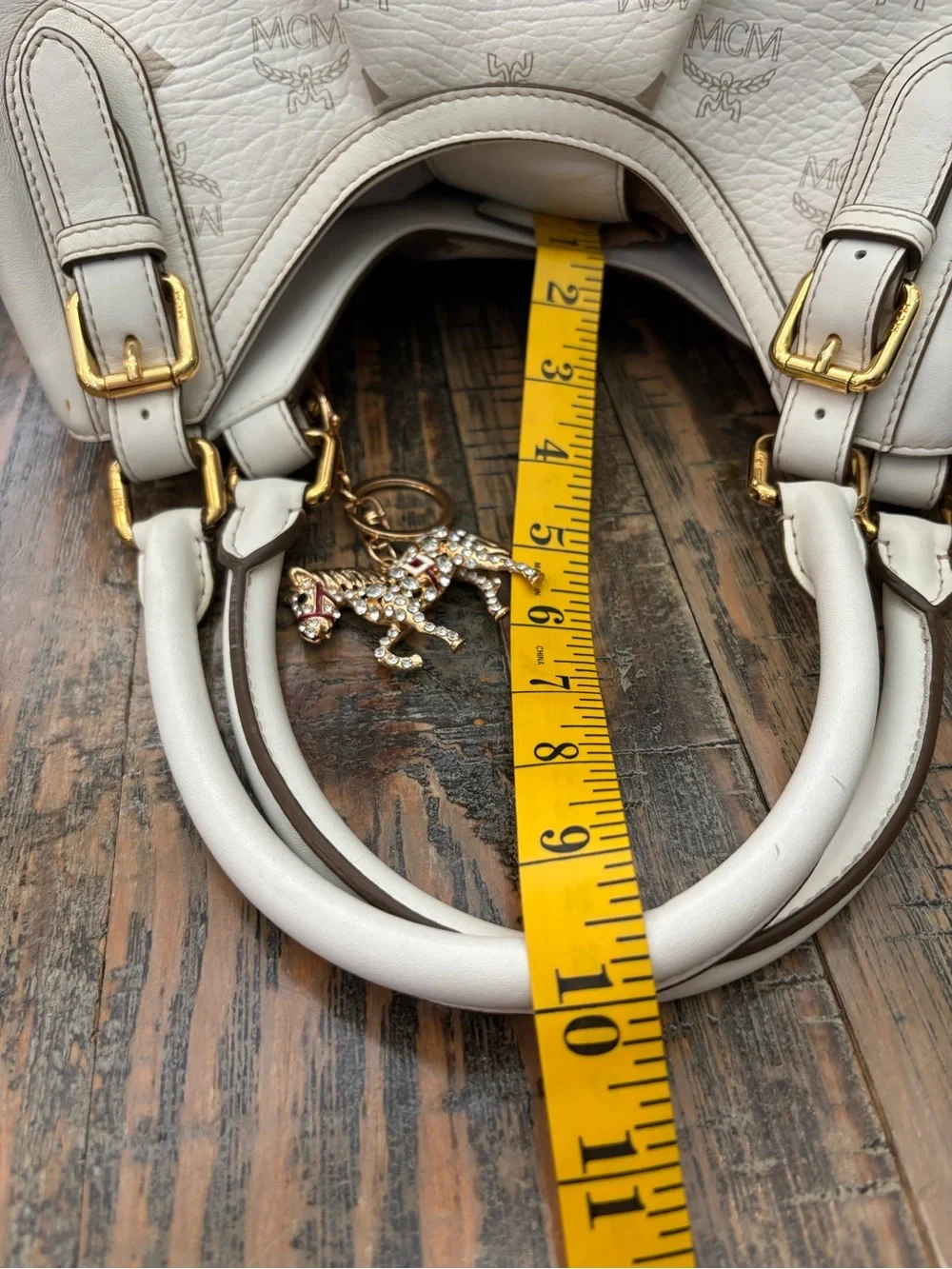 MCM Visetos Canvas & Leather Hobo Bag